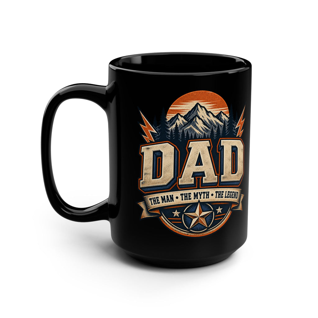 Dad: Rock Legend Black 15oz Coffee Mug