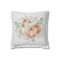 Autumn Watercolor Pumpkin Pillow - Cozy Fall Decorative Square Pillowcase