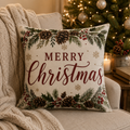 Merry Christmas Pinecone Decorative Pillowcase