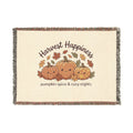 Harvest Happiness Woven Blanket — Pumpkin Spice Cozy Fall Throw