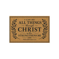 Outdoor Rug — "I Can Do All Things Through Christ" Doormat (Philippians 4:13)