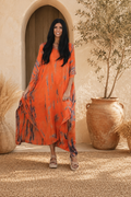 Hand-Dyed Tie-Dye Maxi Kaftan Dress